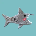 19" Shark Christmas Stocking, Holiday Time Gray Jaws. Fixed Price $11.00.