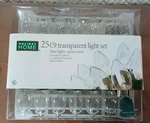 Holiday Home All Occasions 25 Clear White C9 Lights Christmas Green Wire New Vtg. Fixed Price $12.75.