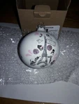 Nordstrom 3" Hand Blown Glass Travel Ball Ornament 'white Paris'. Fixed Price $13.99.