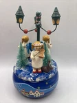 Vtg Kurt Adler Wood Christmas Music Bottle Brush Trees, Three Angels W/box. Fixed Price $30.00.