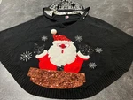 Women 4-6 Sequin Santa Claus Ugly Christmas Sweater Holiday Cape Hoodie. Fixed Price $17.49.