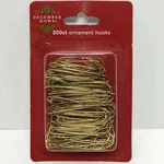Christmas Tree Ornament Hooks 200-COUNT 1.5-INCH Brass Finish December Home. Fixed Price $7.20.