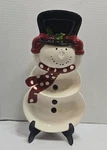 Dish Serving Divided Cracker Barrel "i Love Snow Days" 11.25" Missing Nose. Fixed Price $8.00.