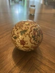 Porcelain Ball Sphere : Orb Oriental Design. Fixed Price $21.00.