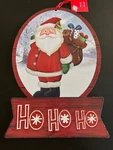 Christmas Wall Hanging Plaque With Santa Design & Festive "ho Ho" 14 X 10. Fixed Price $20.06.