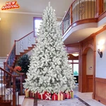 Arbol De Navidad Con Nieve 9 Pies White Flocked Artificial Christmas Tree New. Fixed Price $200.00.