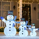 Piece 3D Collapsible Snowman Set 270 Led Lights Christmas Yard Decor. Fixed Price $179.99.