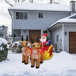Impact Select 4 Ft Christmas Inflatable Santa Claus On Sleigh With Two Reindeer. Fixed Price $78.86.