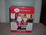 Santa And Mrs Claus Christmas Tea Time Airblown Inflatable 6 Ft Holiday New. Fixed Price $79.99.