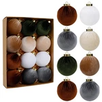 Supreme Xmas 12 Pcs Velvet Christmas Ornaments Set 80MM Multi Color. Fixed Price $14.52.