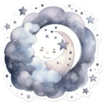 Moon And Stars Night - Vinyl Decal Sticker Car Window Laptop EBN11632. Fixed Price $16.50.