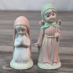 2 Vintage Lefton Nativity Figurines Mary Joseph Religious Set Of Children. Fixed Price $17.95.
