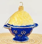 Penne Pasta In Blue Colander Glass Ornament Food Christmas Hand Made Rare New. Fixed Price $15.97.