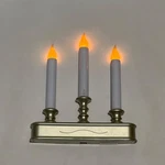 Carlon 3 Light Candle Silver Window Mantel Battery Flicker Triple Tested Led Set. Fixed Price $30.00.