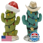 Cosmos Gifts 57016 Xmas Cactus Salt And Pepper Shaker Multicolor 2 1/8 7/8. Fixed Price $29.02.