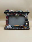 Christmas Fireplace Holiday Frame 4X6 Photo Heavy By Traditions Stockings (read). Fixed Price $24.00.