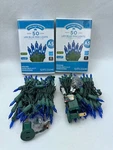 Holiday Time 50 Blue Mini Strand Indoor/outdoor Christmas 2 Boxes. Fixed Price $5.94.
