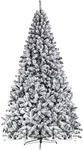 Giantex Artificial Christmas Tree, Premium Pvc Xmas Full Flocked Snow P.... Fixed Price $155.56.