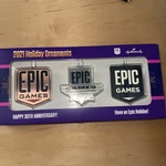 Epic Games 2021 Holiday Ornament Set Of - Staff Exclusive 30TH Anniversary. Fixed Price $25.00.