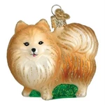Old World Christmas Standing Pomeranian Dog Glass Ornament Free Box 2.5 Inch. Fixed Price $18.98.