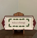 Bella Casa By Ganz Believe The Magic Christmas Plate 14 X7 Serving Dish. Fixed Price $14.36.