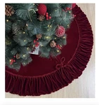60-INCH Ruffled Velvet Christmas Tree Skirt With Foam Padding, Nylon Backing .... Fixed Price $94.99.