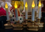 Set Of 5 Carlon Window Flickering Flame Led Candles Battery FPC1220. Fixed Price $31.50.