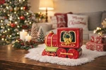 Christmas Train Candy Dish Red Ceramic Holiday Holder Festive Decor. Fixed Price $13.99.