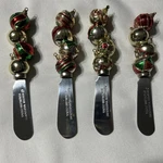 Boston Warehouse Christmas Cheese Spreaders Set Of 4 Holiday Butter Knives. Fixed Price $9.00.