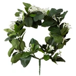 Set Of 2 Artificial Jasmine Wreath Floral Decorative 17" Topiaries. Fixed Price $34.98.