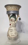 Birch Hearts "snowman Melt Our Vintage Candle Holder, #81012, 5.5 Tall. Fixed Price $15.00.