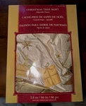 Golden Christmas Skirt With Satin & Gifts, Adjustable 60"-66". Fixed Price $15.00.
