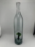 Vtg Unique Hand Blown Glass Bottle With Green Palm Tree Inside Free Ship. Fixed Price $29.75.