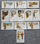 Set Of 12 Postcard Wwi C1910'S Best Christmas Wishes Army Artist Signed Wall. Fixed Price $50.78.