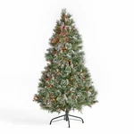 Noble House 4.5' Cashmere Mixed Needles Pre-lit Hinged Artificial Christmas Tree. Fixed Price $74.99.