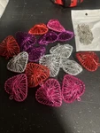 Heart Christmas Ornament Pink 1" Metal Wire Decoration Miniature. Fixed Price $25.00.