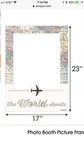Big Dots World Awaits - Travel Themed Party Selfie Photo Booth Picture Frame. Fixed Price $8.00.