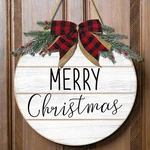 Bunny Chrous Christmas Door Sign: Rustic White Merry Wreaths For Fr.... Fixed Price $27.81.