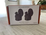 Williams Sonoma Bronze Turkey Tiny Taper Candle Holders Pair New. Fixed Price $23.50.