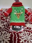 Uncle Bobs Straight Out Of The Attic Ugly Xmas Sweater Collectwine Bottle Cover. Fixed Price $5.00.
