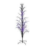 Northlight 6' Pre-lit Black Cascade Outdoor Halloween Twig Tree, Purple Lights. Fixed Price $140.49.