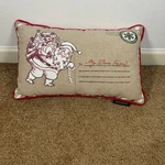 Envogue Christmas Santa Claus Lumbar Pillow Beaded Festive Holiday 15X10 Inch. Fixed Price $25.00.