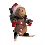 Downhill Skiing Bear Christmas Decoration With Santa Hat And Scarf. Fixed Price $16.95.