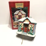 Hallmark Christmas Holiday House Lighted Stocking Hanger 8.5" W/ Box. Fixed Price $15.19.