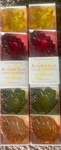 Williams Sonoma Candle Holders Autumn Leaf Taper Multicolor Glass Set 4 New. Fixed Price $10.00.