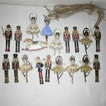 19 Wooden Christmas Ornaments Hanging Decorations Nutcracker Ballet New Tags. Fixed Price $8.00.