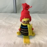 Steinbach Christmas Ornament Wood Child Skiing Poles Hat Sweater Germany Vtg. Fixed Price $19.99.