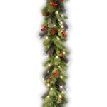 National Tree Company 9 Ft Pre-lit Crestwood Spruce Artificial Christmas Garl.... Fixed Price $77.97.