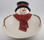 St Nicholas Square - "yuletide" Snowman 13"X10" Serving Bowl New W/tags. Fixed Price $19.99.