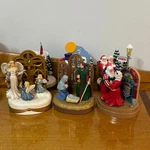 Vintage Santas Best Christmas Lighted Musical Decoration Set Of 6. Fixed Price $60.00.